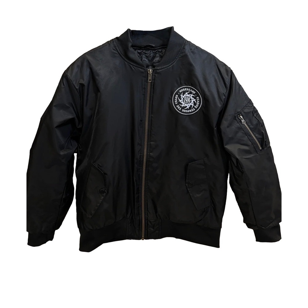 Northlane Band Bomber Jacket Black Embroidered Logo Metalcore Mens Large